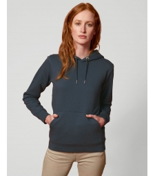 SWEAT-SHIRT Femme Capuche épais et intérieur doux coton BIO gris indien