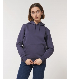 SWEAT-SHIRT FEMME Capuche épais et intérieur doux coton BIO BLEU VIOLET