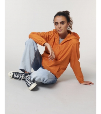 VESTE CAPUCHE Orange en polyester recyclé Unisexe