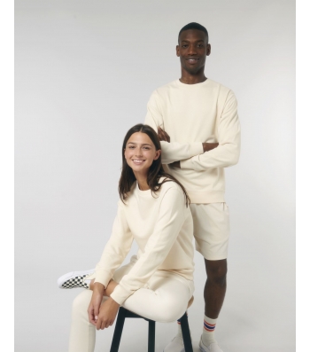 SWEAT-SHIRT Homme léger terry coton BIO blanc natural raw