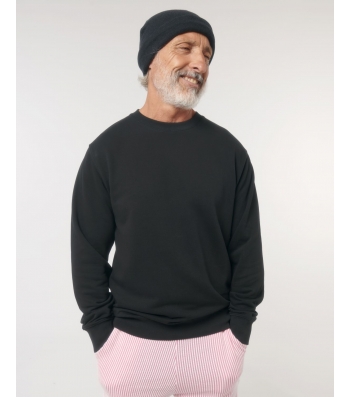 SWEAT-SHIRT Homme léger terry coton BIO noir