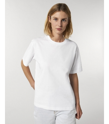 TEE-SHIRT coton bio  coupe ample femme - blanc