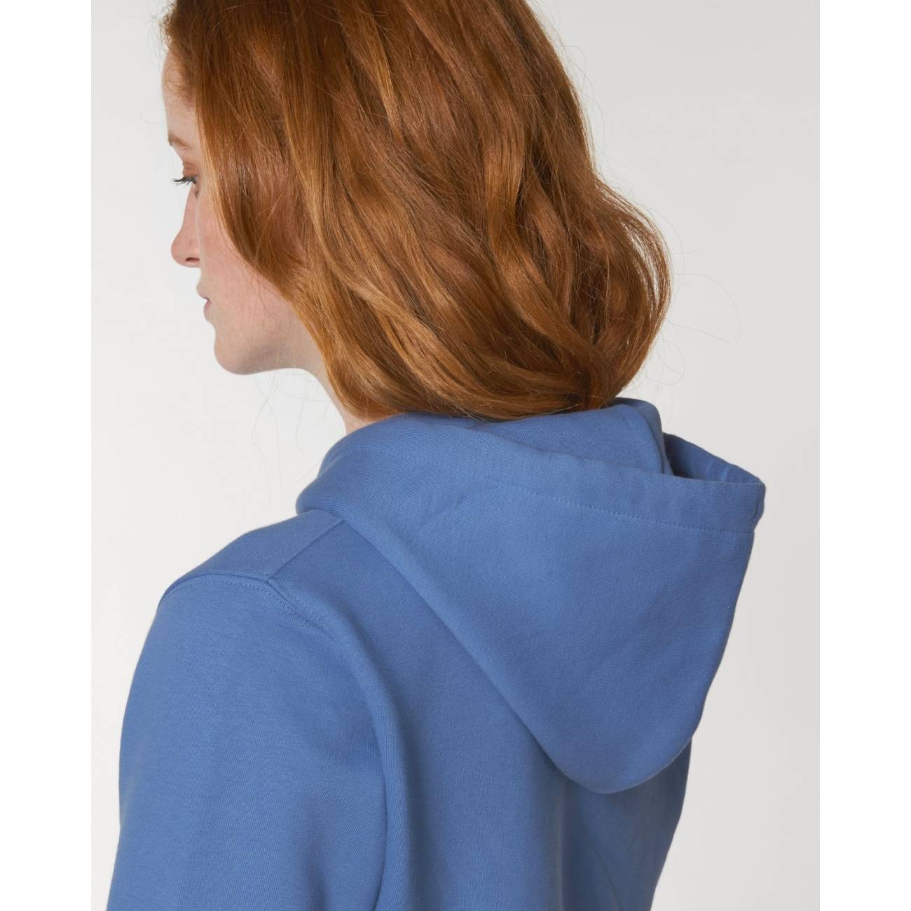 SWEAT-SHIRT Femme Capuche épais et intérieur doux coton BIO Bleu