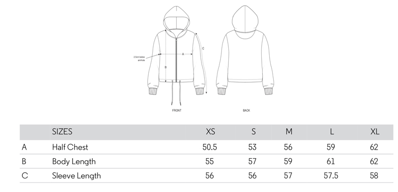 mensuration sweat zippée femme coton bio